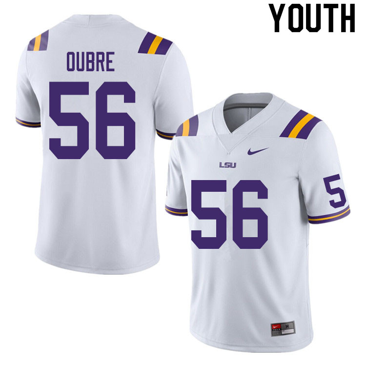 Youth #56 Isaiah Oubre LSU Tigers College Football Jerseys Sale-White